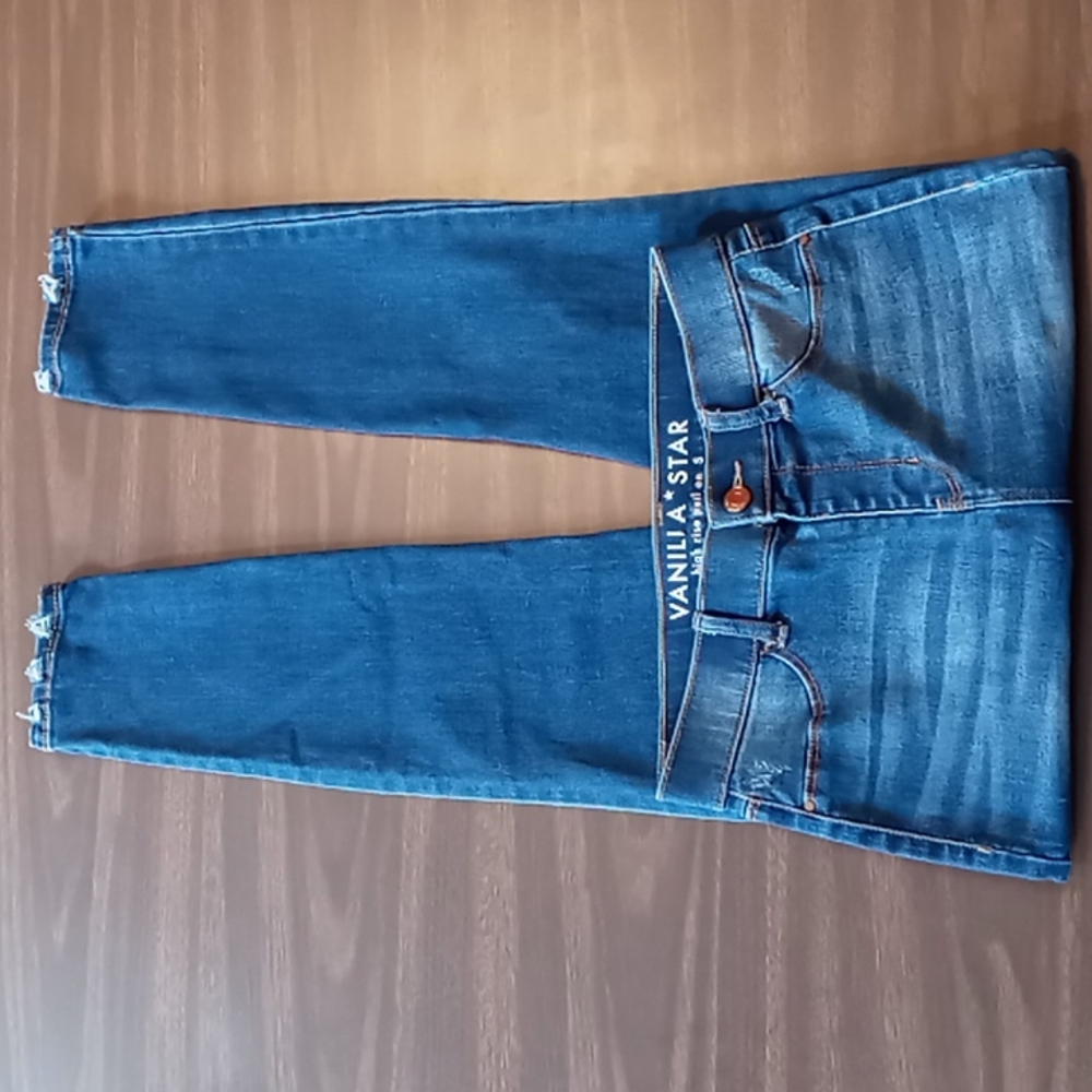 Vanilla Sky Distressed High Rise Skinny Jeans Size S